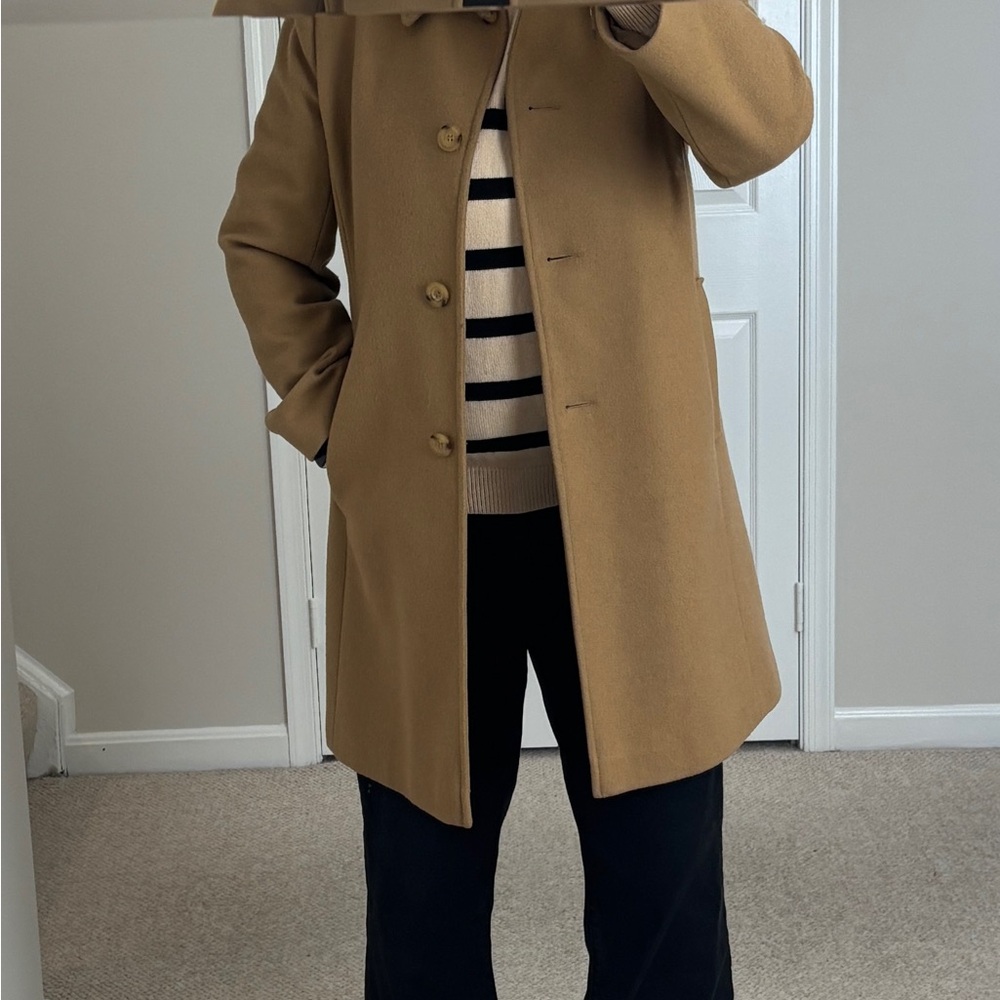 MDP Camel wool overcoat size 8
